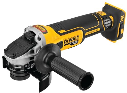 DEWALT Amoladora angular Max XR de 20 V con freno de retroceso, interruptor deslizante, 4-1/2 pulgadas, solo herramienta (DCG405B)