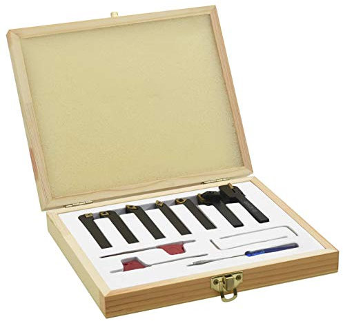 Tidyard 12-TLG. Drehmeißel-Set mit Wendeplatten Drehmeißelsatz für Drehmaschine 8x8 mm 60 mm