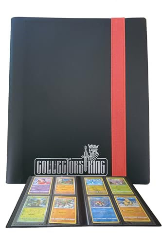 Collectors King Raccoglitore Carte Pokemon - Album Compatibile per 160 Card di One Piece Mtg Magic Go Gx Ex, Yugioh, Disney - 4 Tasche x Pagina da 9.5x7cm