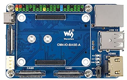 Mini Baskort för Raspberry Pi Compute Module 4 Lite/EMMC Series Module, med Standard CM4-uttag och Färgkodad Raspberry Pi 40PIN GPIO Header, för Utvärdering av CM4 eller Integrerad i Slutprodukt
