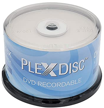 PlexDisc DVD-R 4.7GB 16x Logo Branded Recordable Media Disc - 50 Disc Spindle (FFP) 632-814-BX
