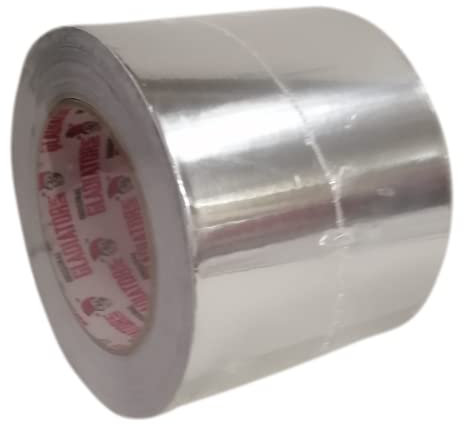 (12 pack) Gladiator® Aluminium Foil Tape, 96mm x 45M, Adhesive Insulation Tape for Insulating, HVAC Repair, Sealing Ducts and Pipework