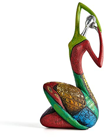 Octdays, Statuetta di scultura femminile artistica, stile yoga, statua astratta di donna per la decorazione domestica, decorazione colorata per soggiorno, mensola da ufficio, decoro per armadio, B