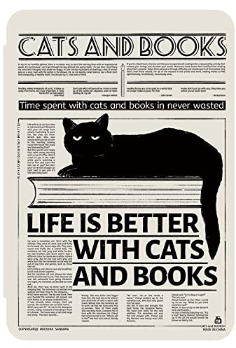 NagpintS 7-Zoll-Hülle für Kindle Oasis – Schutzhülle für Kindle Oasis 10. Generation 2019/9. Generation 2017 – Katze und Buch