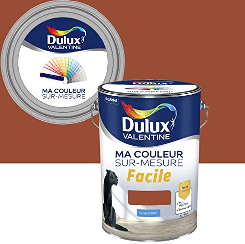 Ma Couleur Sur-mesure par Dulux Valentine – Peinture Intérieure Murs, Plafonds, Boiseries - Facile à appliquer - Mat TERRE ROUGE INTENSE 5 L