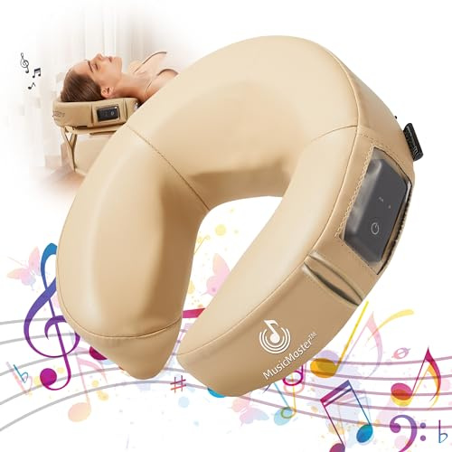 Music Master, cuscino rotondo a mezzaluna ad alta fedeltà, cuscino per massaggio Bluetooth, cuscino per poggiatesta musicale, supporto per il collo, per tavoli da massaggio, crema