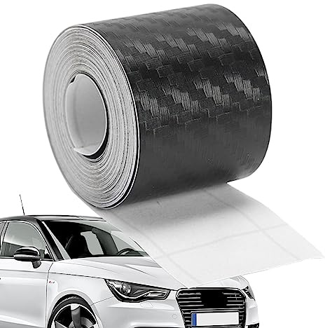 Halatua Film adhésif en fibre de carbone | Film adhésif pour voiture | Feuille de tissage sergé autocollant pour tableau de bord de coffre