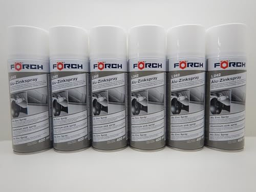 Förch 6x ALU ZINK ZINKSPRAY L242 ROST KORROSIONSSCHUTZ PUNKTSCHWEIßFÄHIG 400ML