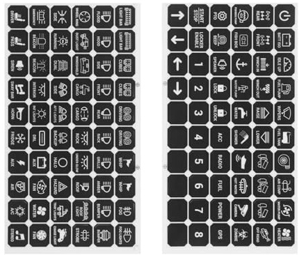eMagTech 120pcs Pannello Interruttori Piccoli Adesivi Etichetta Interruttore Decalcomania Pulsante Multifunzione Adesivo per Auto Barche Rimorchi Compatibile con Auxbeam Pannello Interruttore