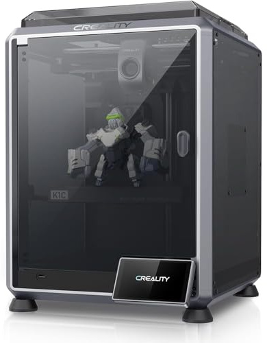 Creality K1C 3D Printer, 2024 New Version 3D Printers with 600mm/s Fast Printing Speed and Clog-Free Direct Extruder, Support 300℃ Printing and Carbon Fiber Filaments, Auto Leveling and AI Camera