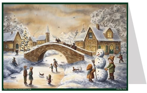 Postkarten-Adventskalender An der Brücke: Papier-Adventskalender