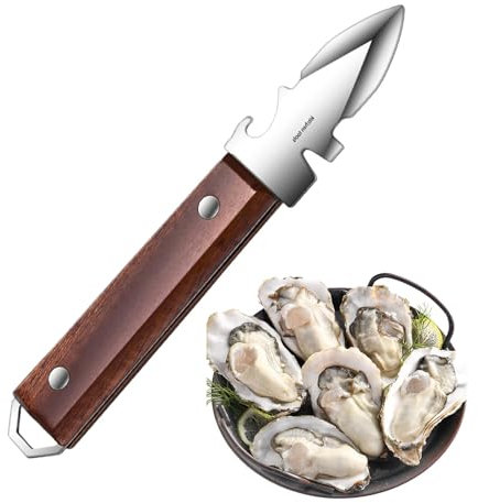 Buerfu Austernöffner, Austernöffner - Tragbares Austernschälwerkzeug aus Edelstahl - Robuster Austernmuschelschneider, Küchenwerkzeuge für Austernmuscheln, Krötenfische, Krabbengarnelen