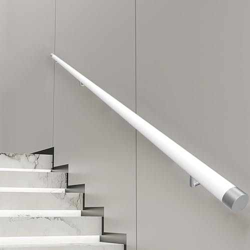 Pasamanos de madera para escaleras, más de 150 cm no está en una sola pieza, barandilla de seguridad para interiores para ancianos y niños, antideslizante, barandilla de escalera con soportes de