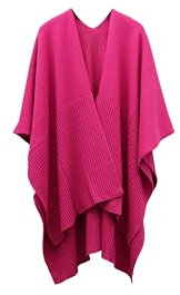 kate spade new york Women's Bow Rib Ruana, Marker Pink, One Size