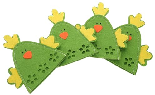MUSISALY 4 Involucri Per Uova Di Pasqua Sacchetti Portaoggetti A Forma Di Pulcino Copriuova Decorativi Riutilizzabili Per Decorazioni Da Tavola Primaverili