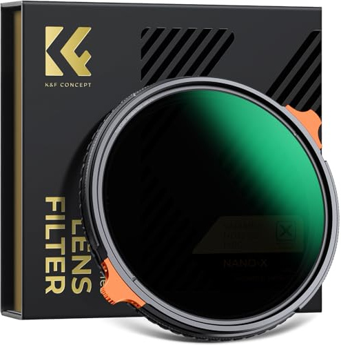K&F CONCEPT 46mm True Color Variabler ND2-3&Polfilter(CPL) 2-IN-1 Filter | 1-5 Blenden,Optikglas mit 28-lagiger Nano-Beschichtung,kein „X Muster,HD Bild,kratzfest,wasserdicht,Nano-Xcel,FB702