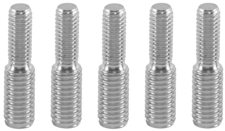 Hoite 5 Stück M6 bis M8 Doppelgewindebolzen, 30 mm, Stangenbolzen aus Edelstahl 304, Gewindereduzieradapter, Stecker auf Stecker, Schraubenbolzen für Möbel