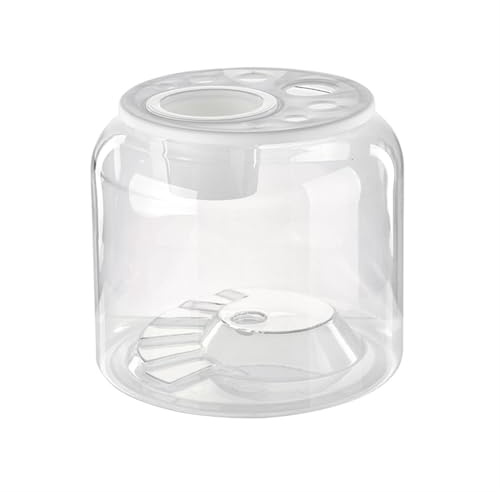 Fischglas Transparentes Aquarium, Schildkrötenbecken, PET-Material, Haushaltsschildkrötenbox mit weißem Deckel, rundes Aquarium for Wohnzimmer, Büro, Schreibtisch