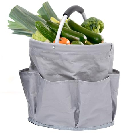 Xinhuju Aufbewahrungstasche für Gartengeräte – Faltbare Aufbewahrungstasche mit mehreren Taschen | Langlebige Bucket-Tasche für Pflanzen, Aufbewahrung von Gartenwerkzeugen