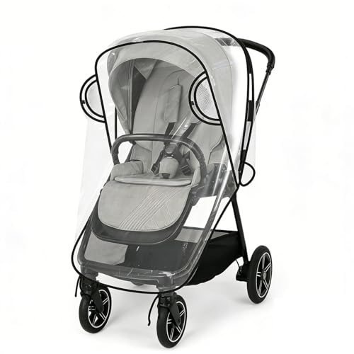 Habillage Pluie Universelle pour Poussette Protection Pluie Poussette Protection contre les intempéries et le vent ， le soleil, la neige Sans Produits Toxiques