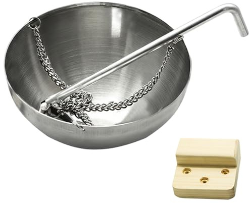 Diffuseur d'huiles essentielles de sauna, tasse d'aromathérapie de sauna en acier inoxydable avec chaîne pour saunas infrarouges et traditionnels
