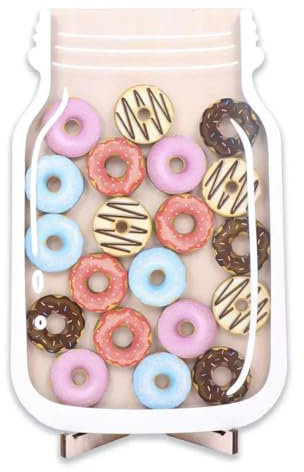 Muiltvoe Reward Jar Reward Charts for Behaviour Incentive Jar Good Behavior Jar Reward Board for Home School Classroom (Colorful Donut)