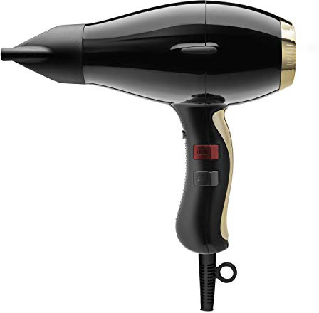 Elchim 3900 Healthy Ionic Ceramic Professional Hair Dryer with Powerful Airflow and Low EMF Technology - Black & Gold
