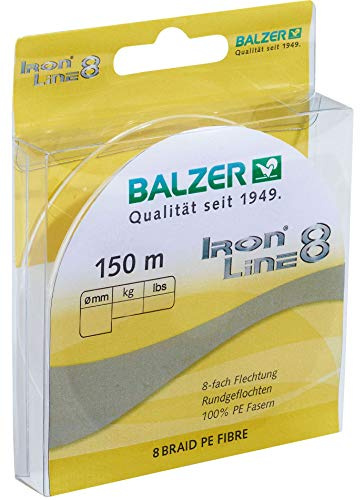 Balzer Iron Line 8-150m geflochtene Schnur zum Spinnfischen