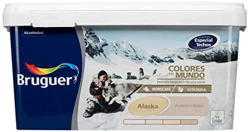 Bruguer Colores del Mundo Pintura para paredes monocapa Alaska Blanco Cálido 4 L