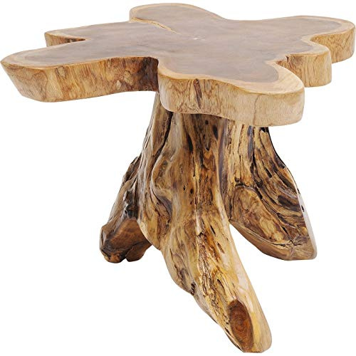Kare Design Tavolino Tree Big, Marrone,d 48-54 cm, legno massello