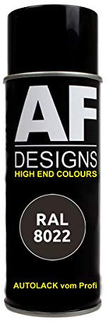 Alex Flittner Designs RAL Lackspray Autolack Sprühdose Spraydose RAL8022 Schwarzbraun seidenmatt