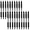 Gurkkst 20 Stück 0.5mm Schwarze Gelstifte Schnelltrocknend Gelschreiber Einziehbare Rollerball-Stifte für Erwachsene oder Kinder Schreiben Schul- und Büromaterial