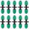 FULAIERGD 10 pezzi 1/2 2 vie 1/4 Tubo di irrigazione Raccordo di qualità a prova di goccia (adatto a 13 mm ID / 4 mm ID) (10 pezzi 4 canali)