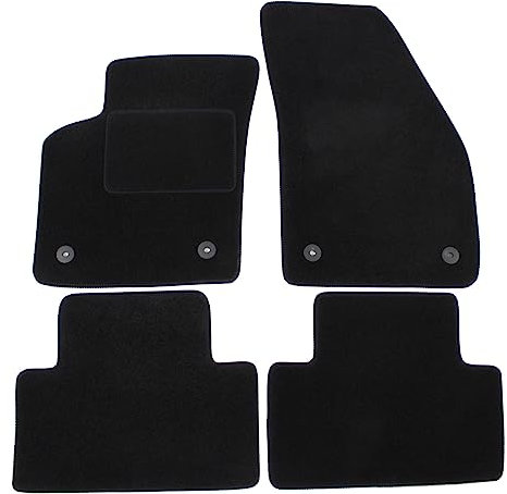 J&J AUTOMOTIVE | Velours Fußmatten Autotepiche Passend Für C30 2007-2013 4 tlg, Genaue Passform, rutschfeste Untregrund, Verstärkt Im Pedalbereich