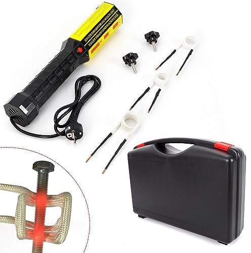 Chauffage magnétique à induction 1000 W, desserreur de vis 220 V, kit de chauffage à induction magnétique sans flamme avec 3 bobines