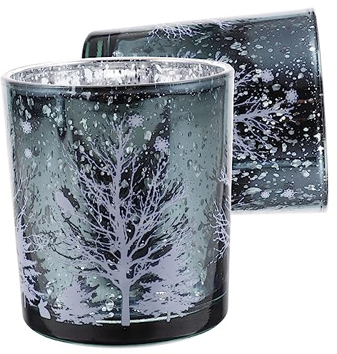 DECHOUS 2stücke Glaskerzenhalter Für Weihnachtsbaum Mit Motiv Weihnachtskerzenständer Aus Glas Dekorativer Kerzenhalter Für Tischdekoration