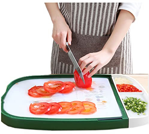 WYIPENGF Planche à découper multifonctionnelle avec Plateau Amovible et Planche à découper en Pierre à Partager Double Face pour la Cuisine pour la Viande