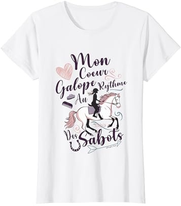 Cheval Fille Cavalière Enfant et Ado Passion Équitation T-Shirt