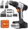 Litheli Cordless Drill Set, Combi Drill in case with 2.0 Ah Lithium-Ion, 50N.m Max, 21+1 Torque Setting, 2 Speed, LED worklight for Home and Garden DIY Project