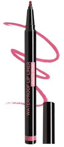 Jutqut Wasserfest Lipliner Lip Stain Marker Matte, Dusty Pink Langanhaltender Lip Liner, Hochpigmentiert und Seidige Not-Stick Cup Lippenkonturenstift, Natürlicher Smooth Lippenstift (04 Dusty Pink)