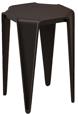 Stapelbarer Kunststoffhocker,Achteckiger,Tragbarer Stapelhocker,Hocker Ohne Rückenlehne,Sitzgelegenheit for Zuhause,Garten,Arbeitszimmer,Wohnzimmer Und Balkon(Black)