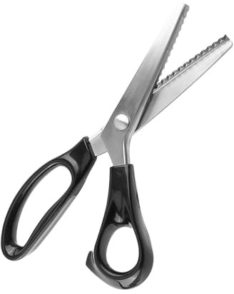 Adfaga Professionelle Zackenschere aus Edelstahl, Schere, 3, 5, 7 mm, dreieckige Kante, Stoffschneider, Schneiderei, Schneiderwerkzeug zum Nähen, Quilten, Lederhandwerk, 23 cm (5mm)