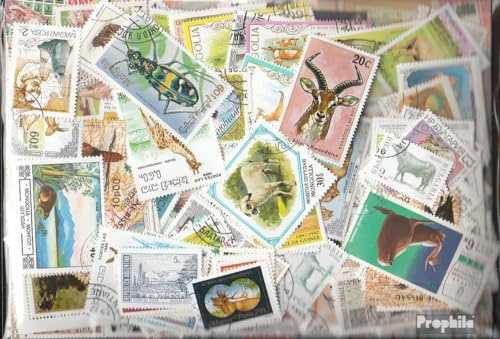 Prophila Collection Motive 500 Verschiedene Tiere Marken (Briefmarken für Sammler) Sonstige Säugetiere (Affen/Dinos/Elephanten …)