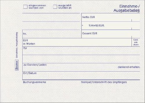 Einnahme/Ausgabebeleg A6 50BL ZWECKFORM 1205 recycling