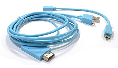 kenable MHL 5 & 11 pin Micro B USB Phone Plug to HDMI Adapter 1.8m Cable [1.8 metres]