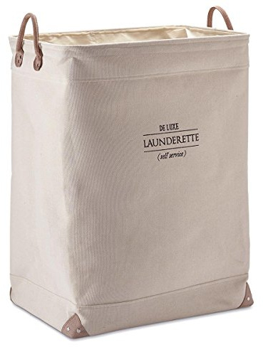 Aquanova Wäschekorb Wäschesack Lubin Weiß, Beige, Silbergrau o. Schwarz, Farbe:Beige
