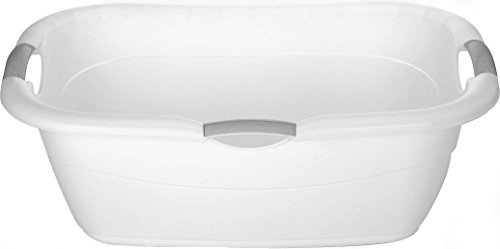 Spetebo Wäschewanne weiß 45 Liter - 68x46x25 cm - Wäschesammler Wäschekorb
