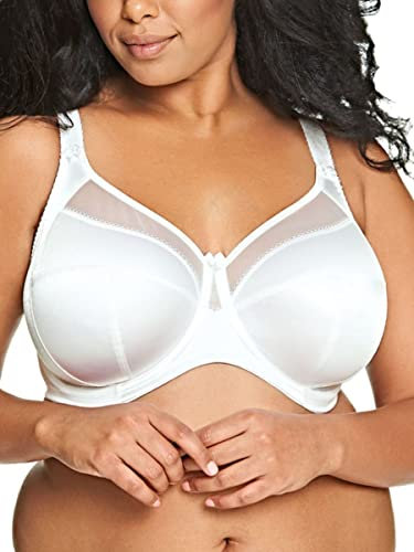 Goddess Women's Keira Banded Underwire Bra Full Coverage, White, 38K
