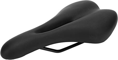 Alomejor Sillín de Bicicleta Sillín de Bicicleta Thicken Hollow Sillín de Bicicleta de montaña Cojín de Bicicleta Cojín Suave para Ciclismo a Prueba de Golpes(Negro)