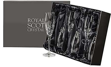 Royal Scot Crystal Skye - 6 Champagne Flutes 250mm (Presentation Boxed) (new Taller Shape)